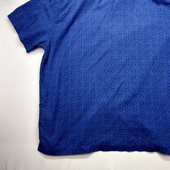 Nat Nast Luxury Originals Shirt Mens XL Blue Short Sleeve Geometric Print Btn Up - Picture 15 of 16